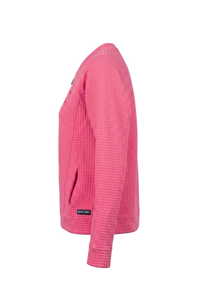 Rose Pink Waffle Cardigan