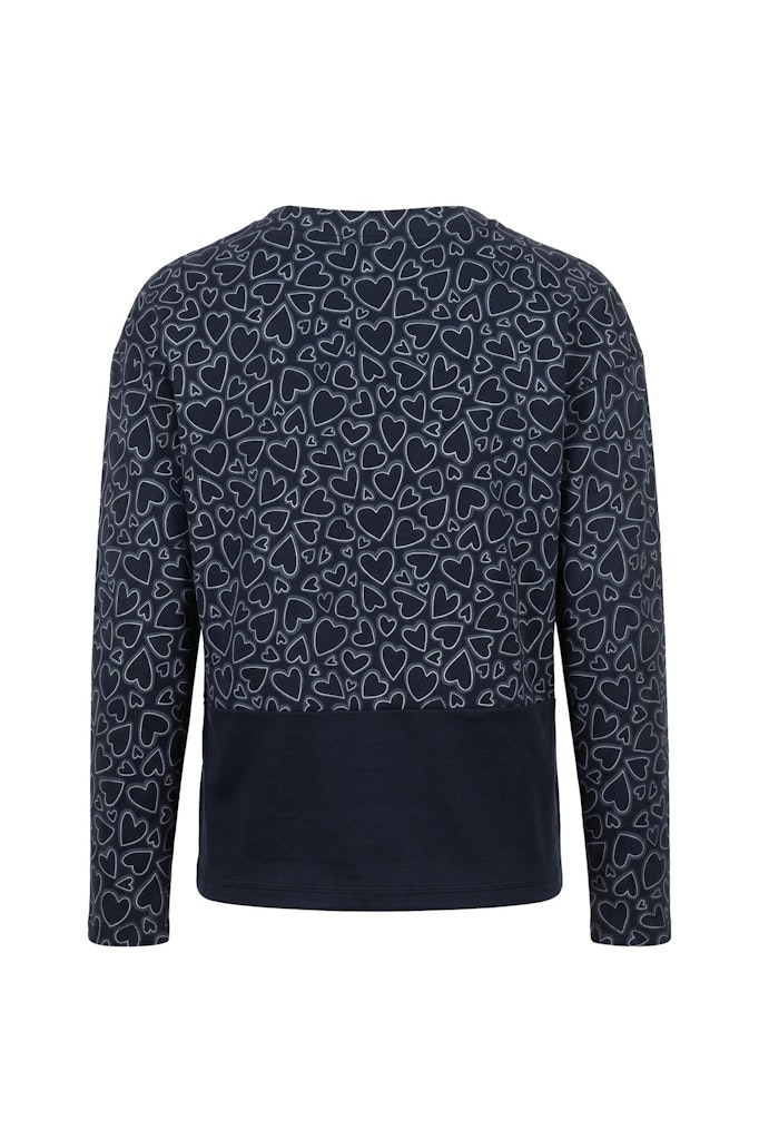 Navy Heart Crew Neck Sweater