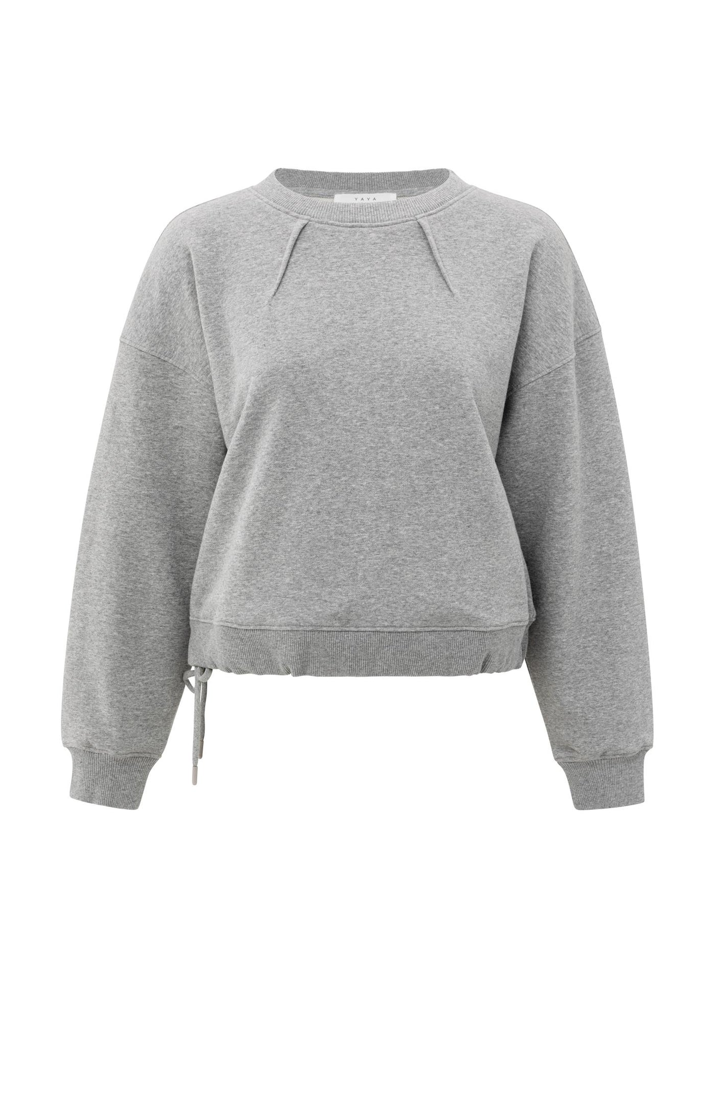 YAYA Grey Sweater with Pleat Detail