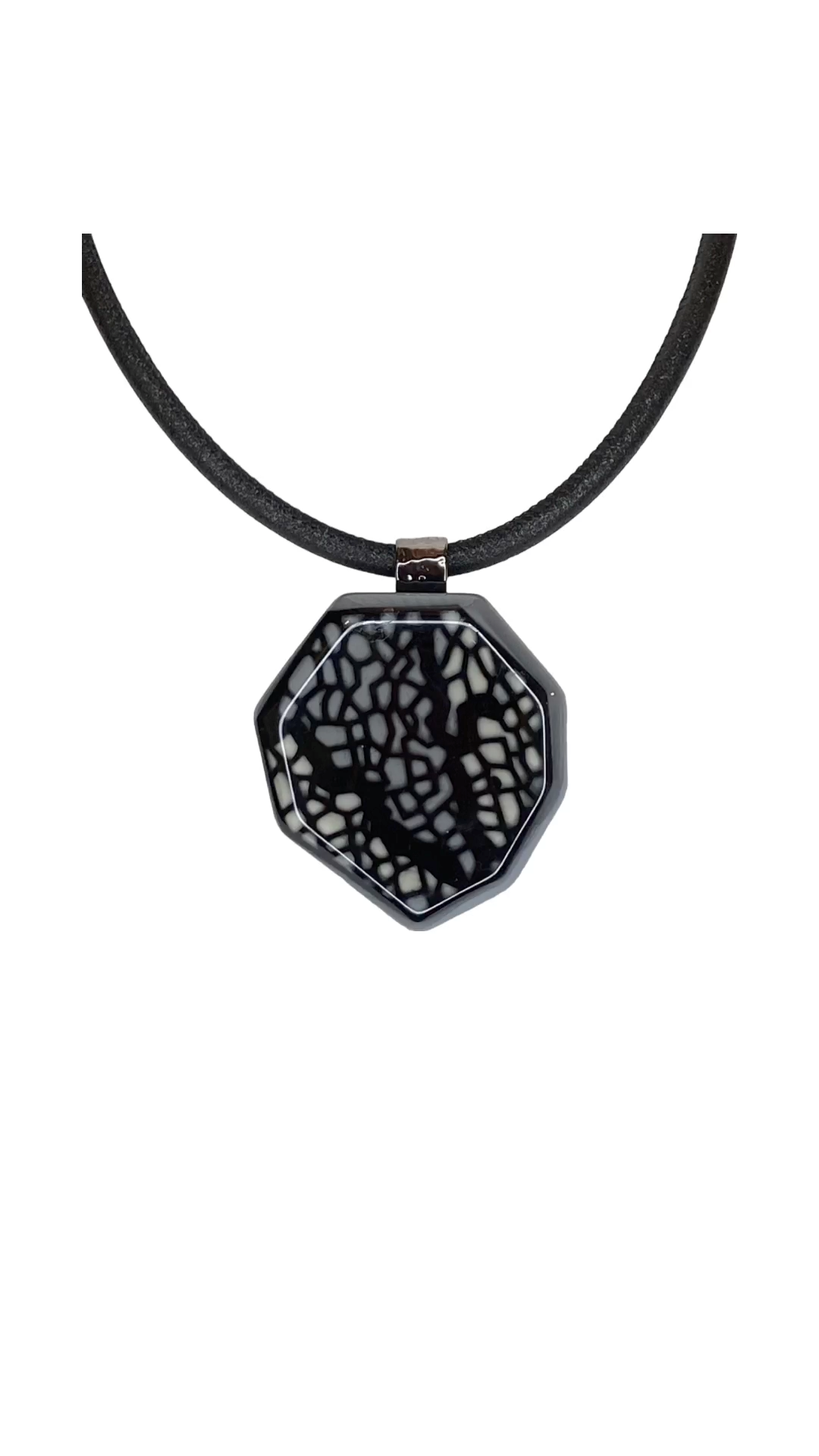 Grey Abstract Shaped Necklace