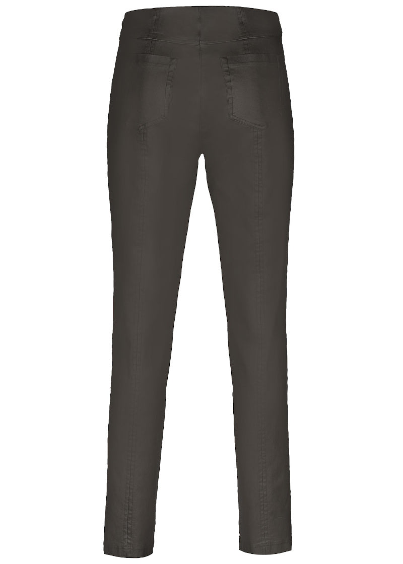 Robell Bella Olive Faux Leather Trousers