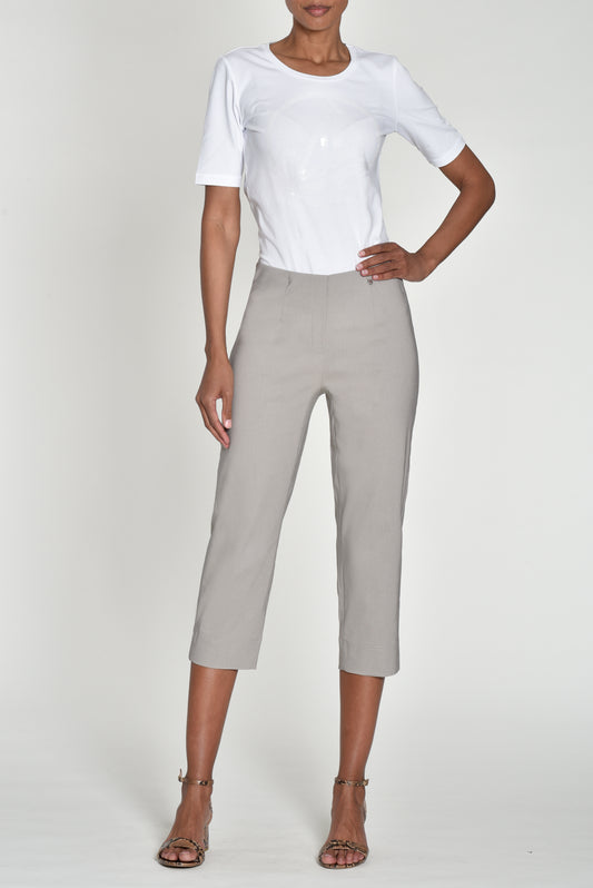 Robell Marie Light Taupe Cropped 07 Trousers