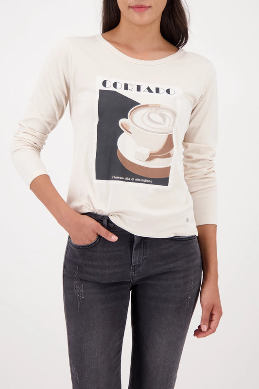 Monari Cappuccino Print Top