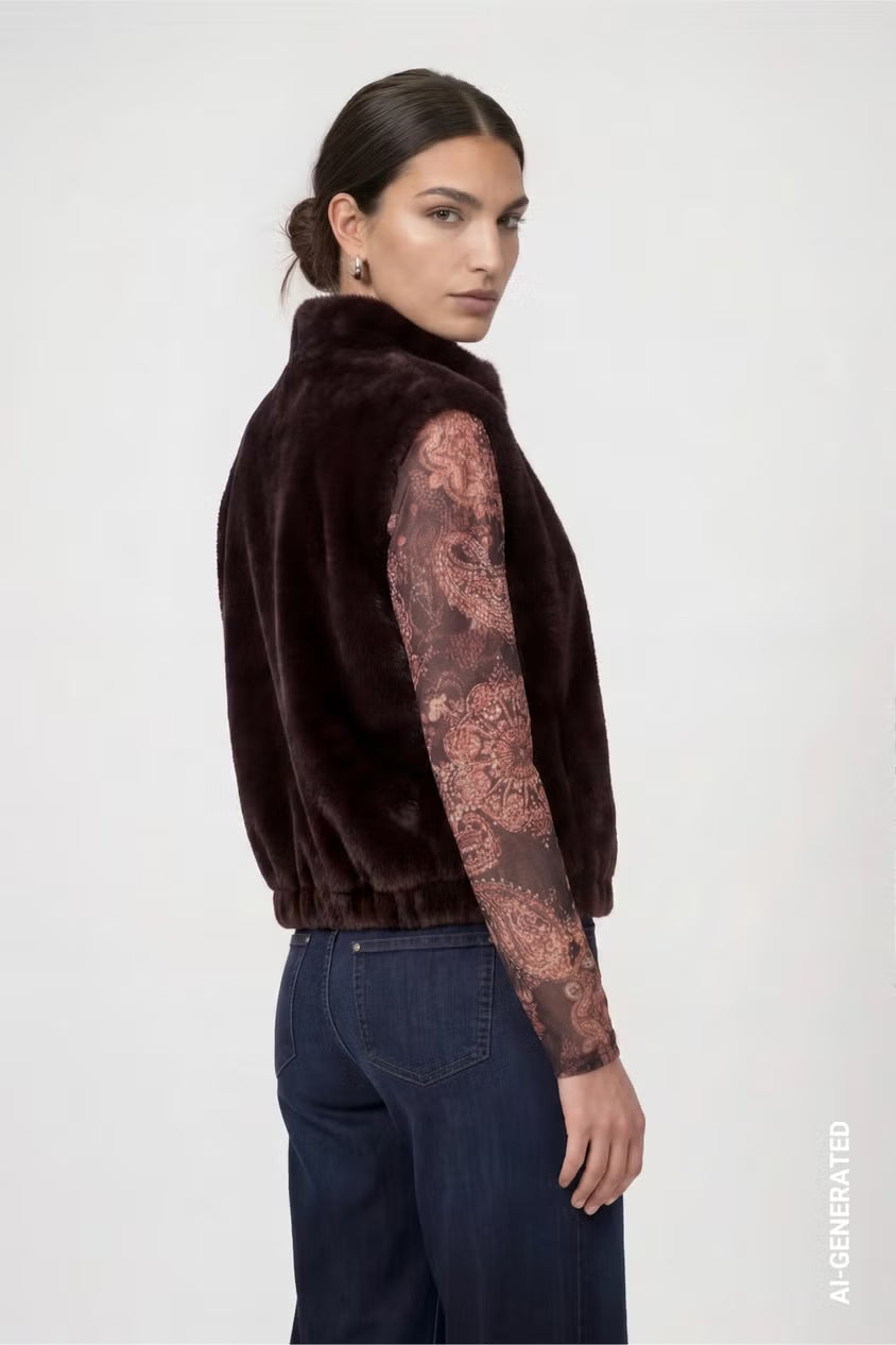 Monari Faux Fur Waistcoat