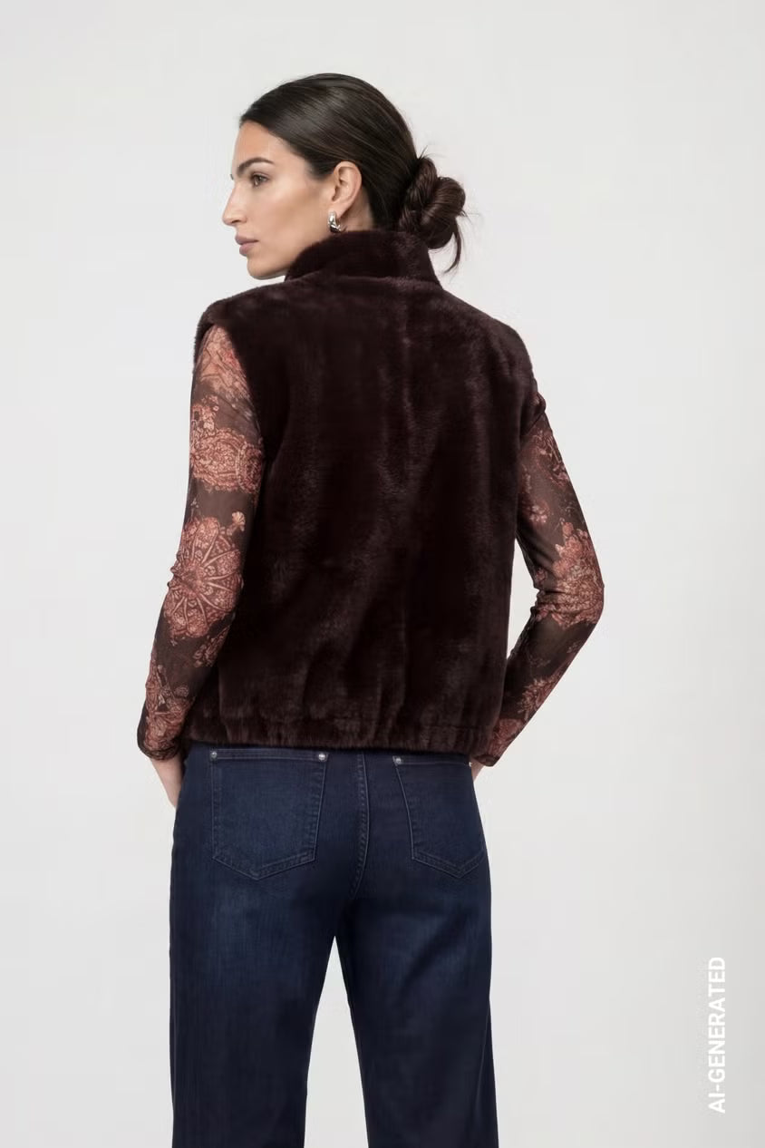 Monari Faux Fur Waistcoat