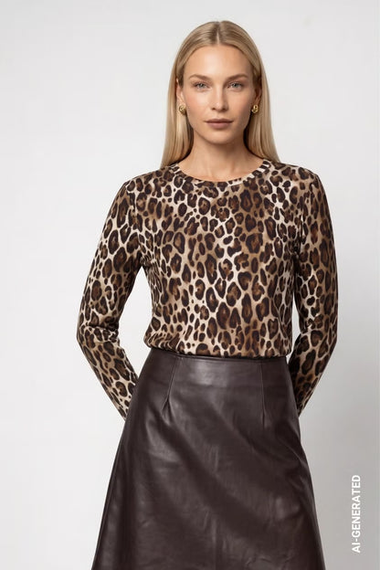 Monari Leopard Print Top