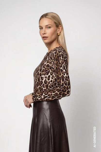 Monari Leopard Print Top
