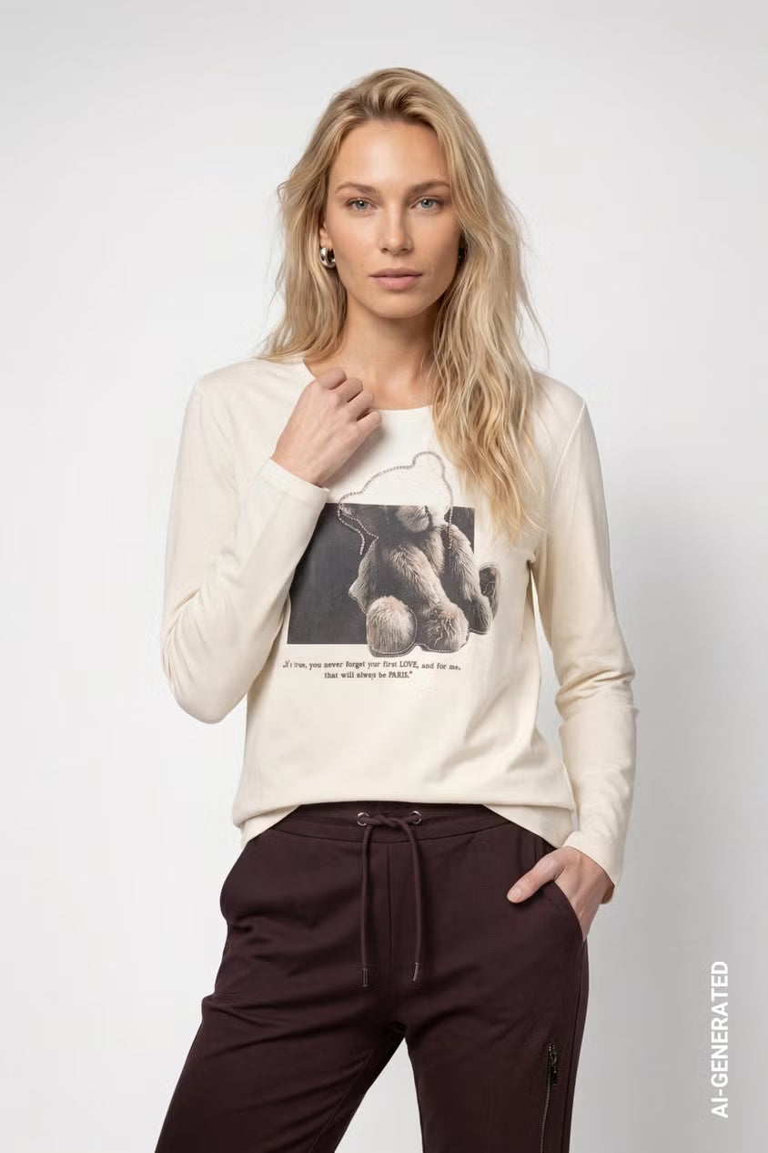 Monari Teddy Print Top