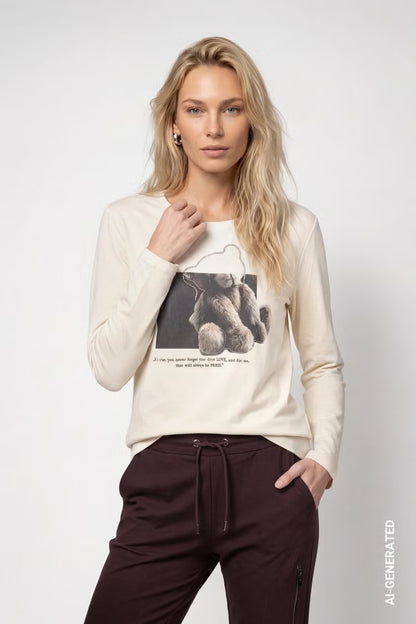 Monari Teddy Print Top