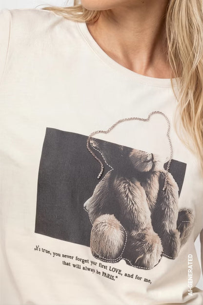 Monari Teddy Print Top