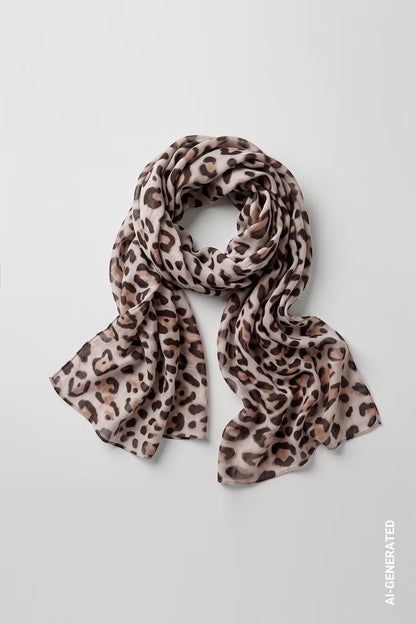 Monari Leopard Print Scarf