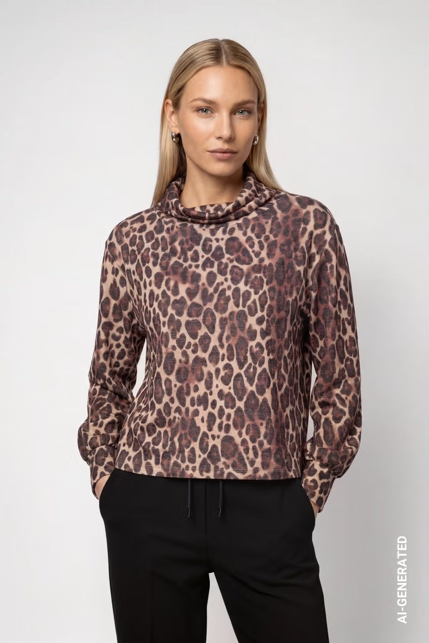 Monari Leopard Print Sweatshirt