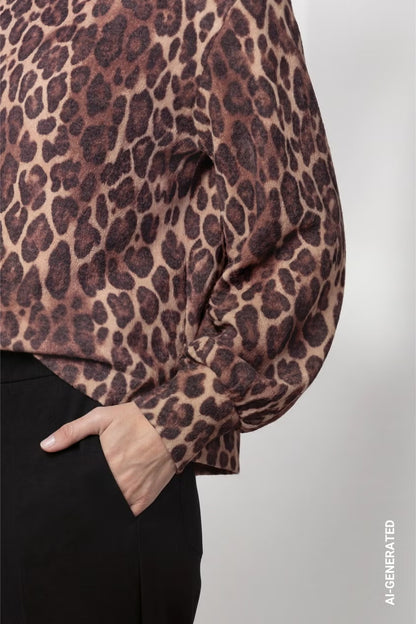 Monari Leopard Print Sweatshirt