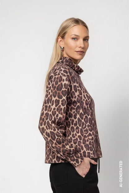 Monari Leopard Print Sweatshirt