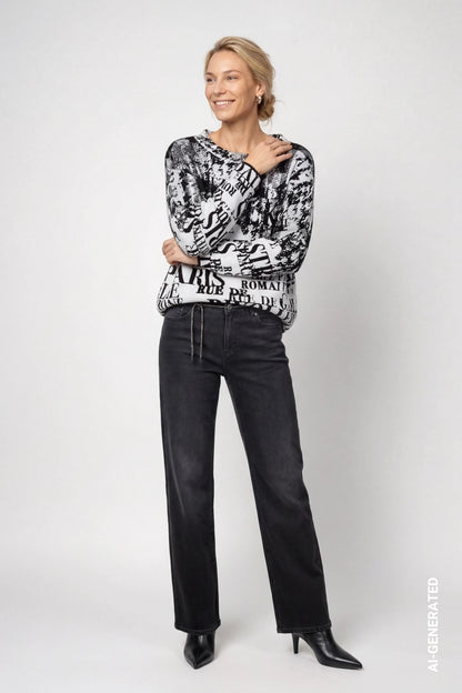 Monari Jacquard Print Pullover