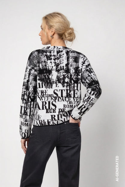 Monari Jacquard Print Pullover