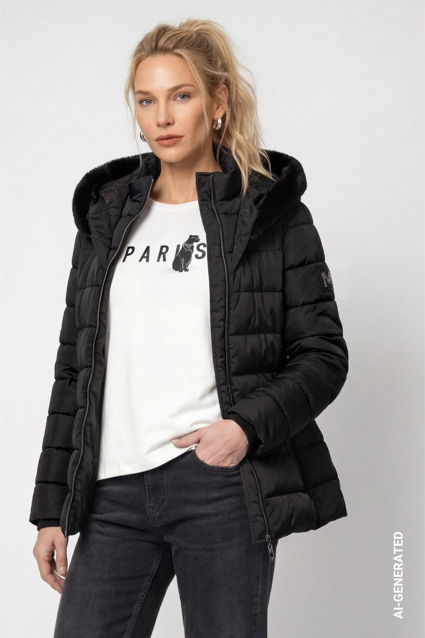Monari Black Padded Jacket