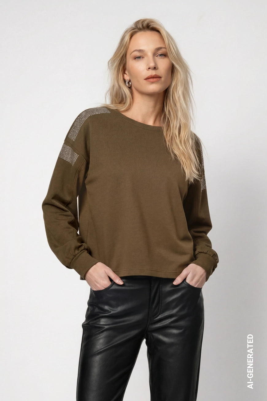 Monari Olive Green Sweatshirt