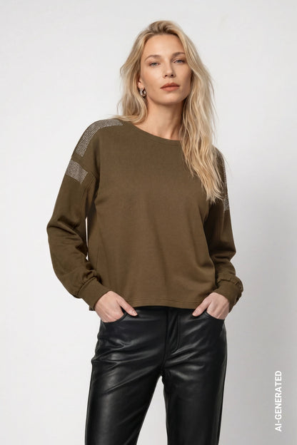 Monari Olive Green Sweatshirt