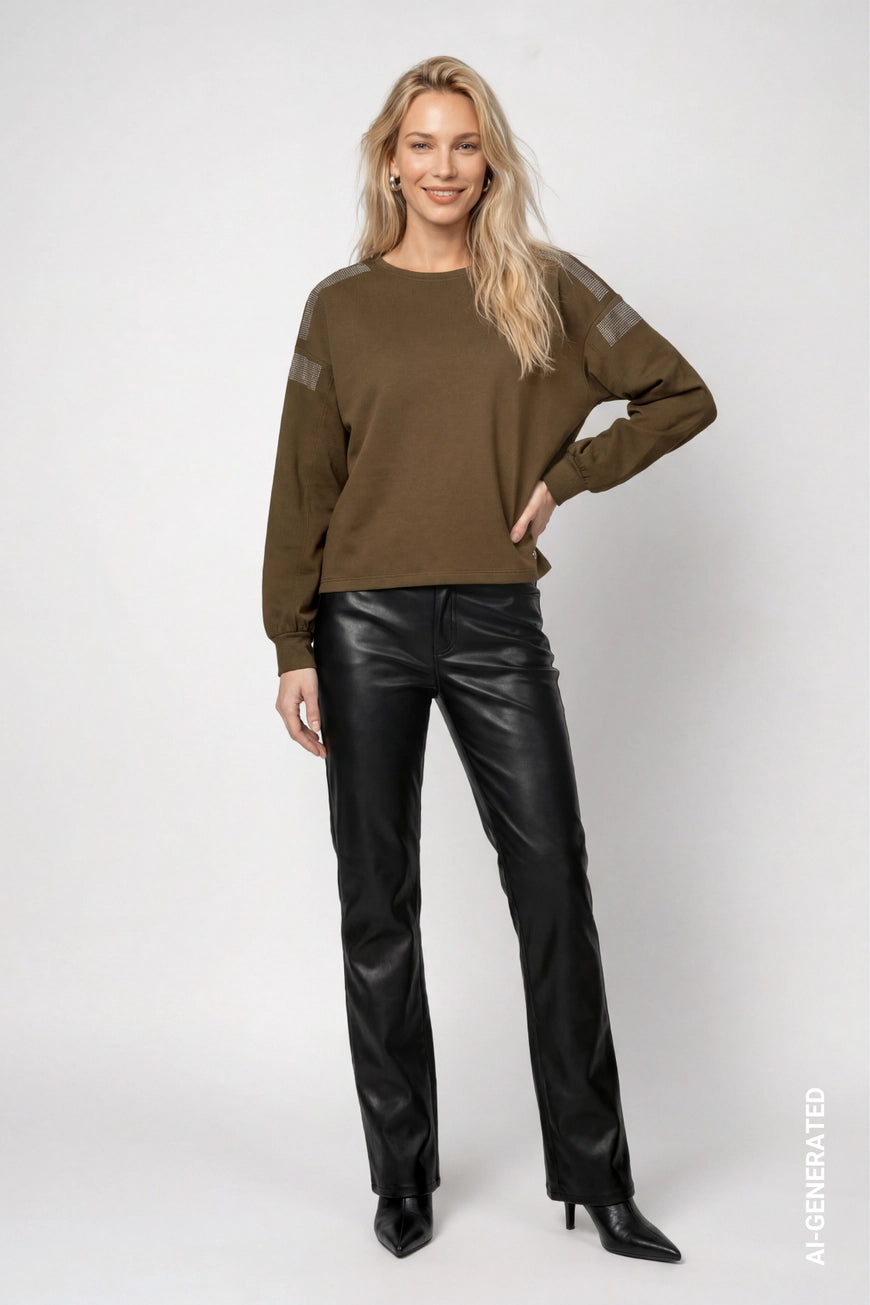Monari Olive Green Sweatshirt