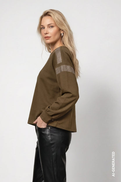 Monari Olive Green Sweatshirt