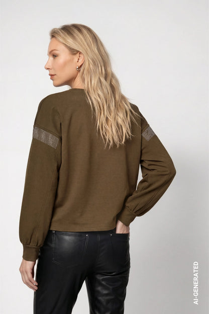 Monari Olive Green Sweatshirt