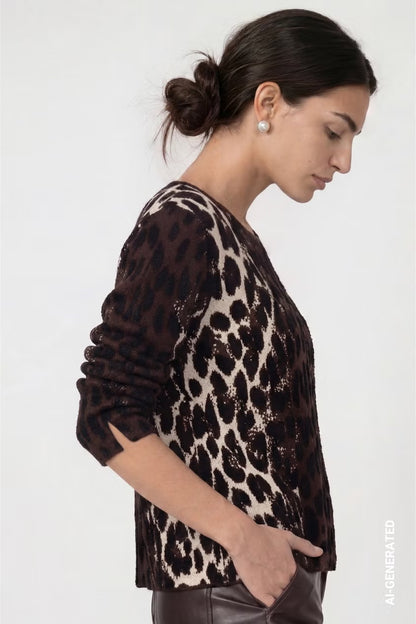 Monari Leopard Print Sweater