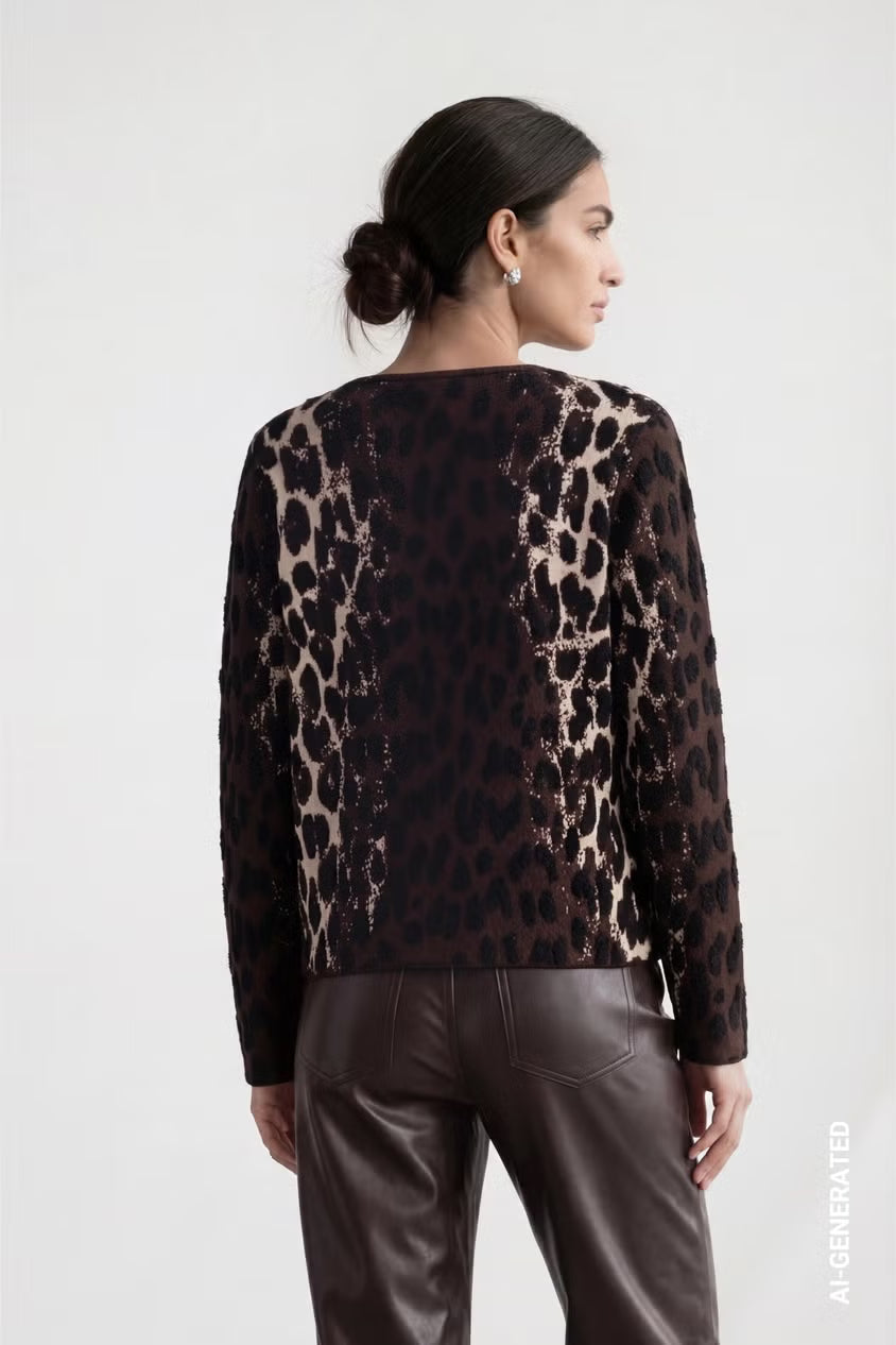 Monari Leopard Print Sweater