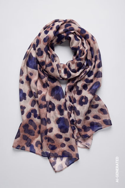 Monari Leopard Print Scarf