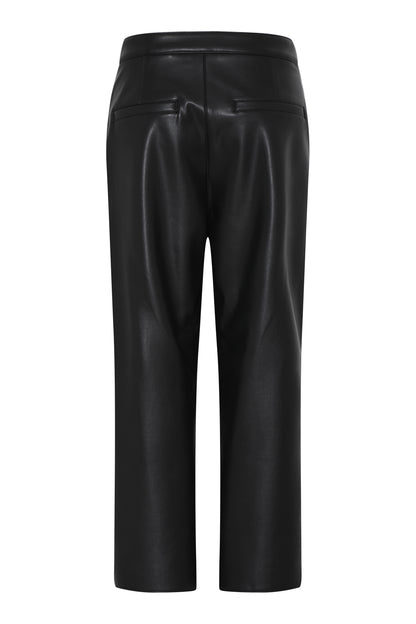 Robell Chloe Black Faux Leather Trousers