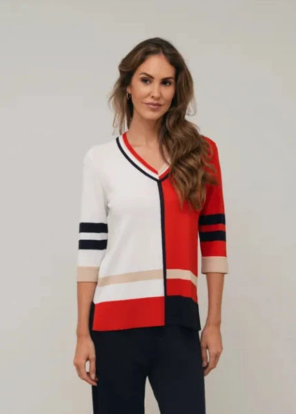 Instarsia Striped Sweater