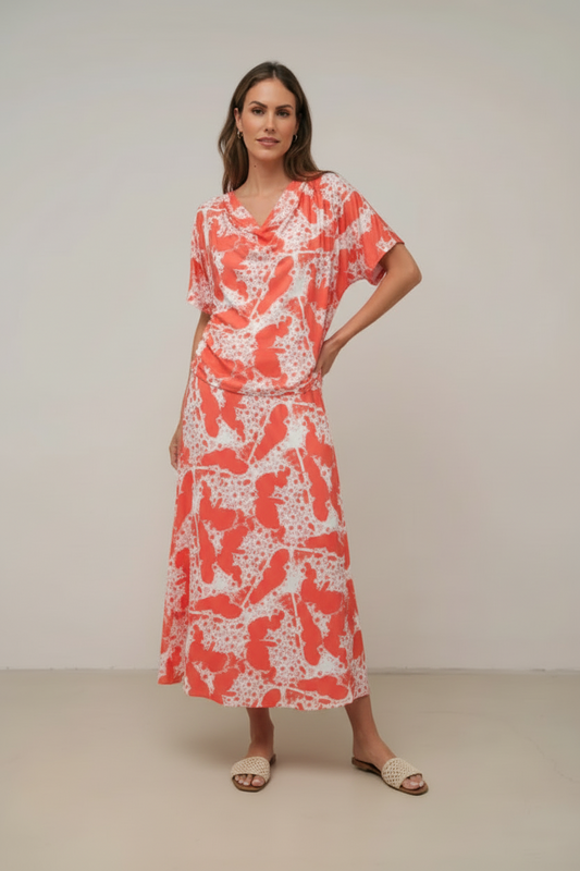 Coral Print Co-Ord