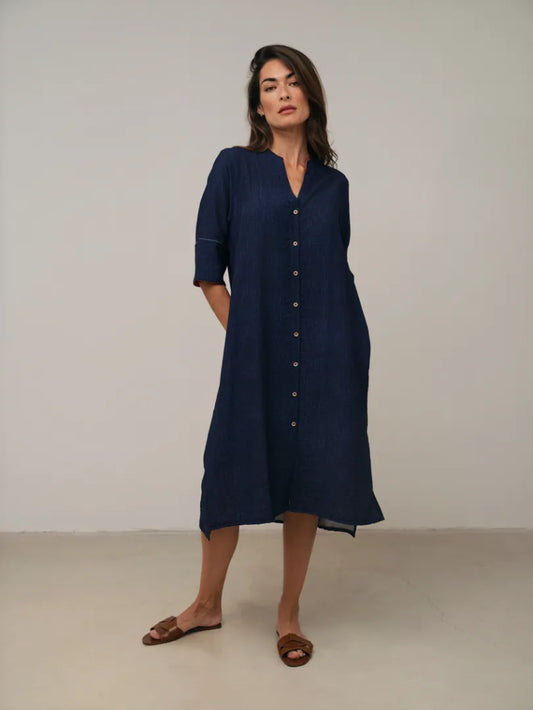 Denim Print Dress