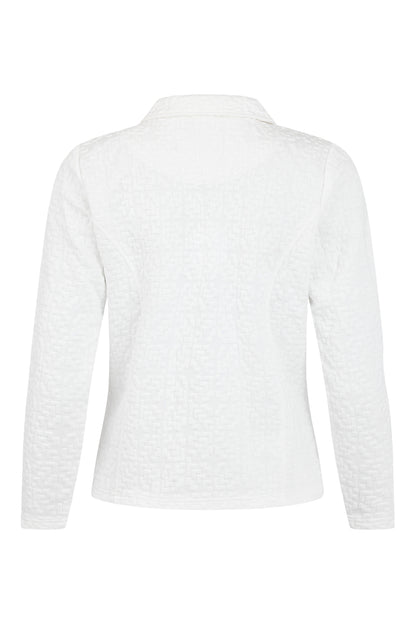 Sunday White Zip Cardigan