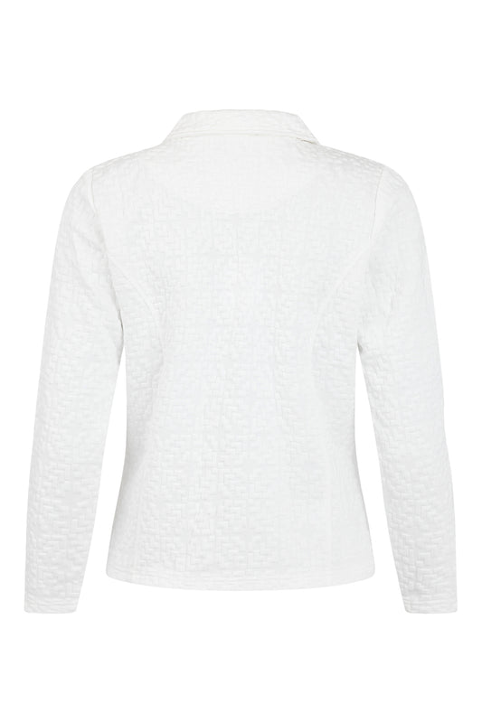 Sunday White Zip Cardigan