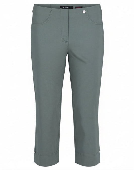 Robell Bella 07 Olive Cropped Trousers
