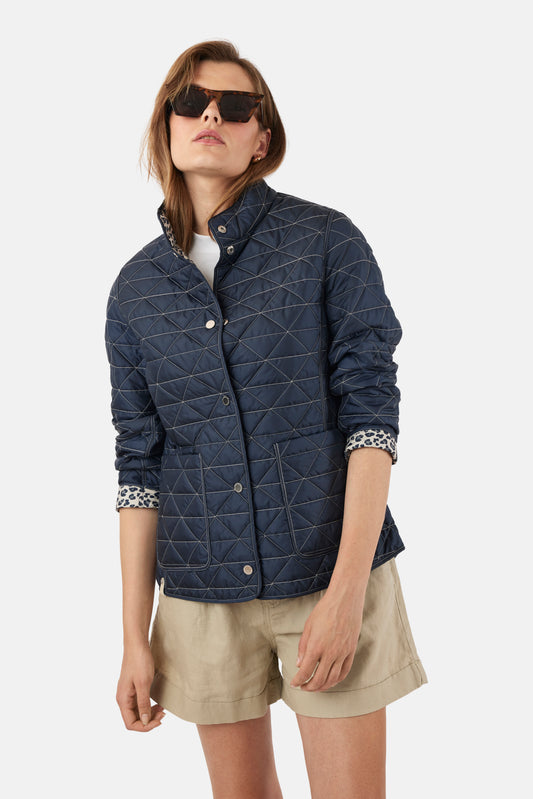 Frandsen Navy Print Reversible Jacket