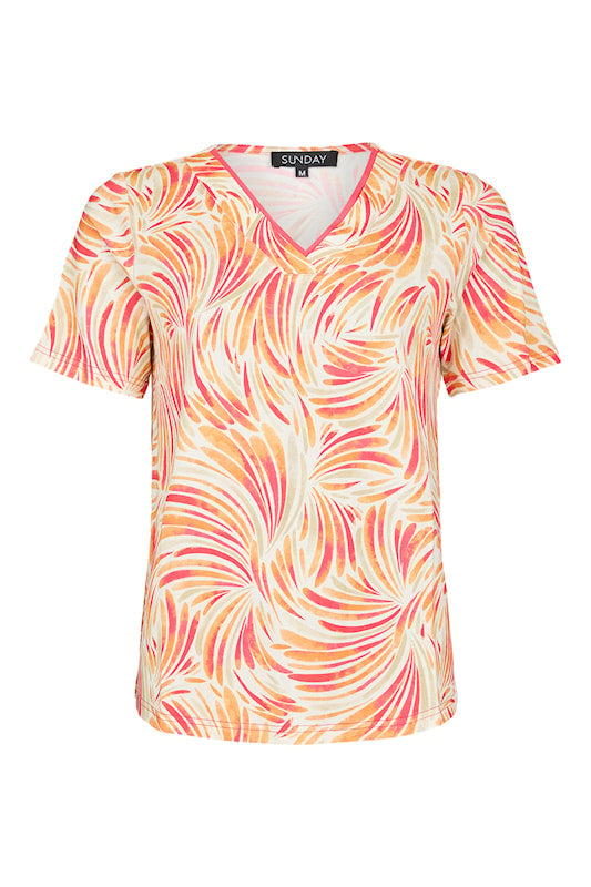 Sunday Swirl Print Top