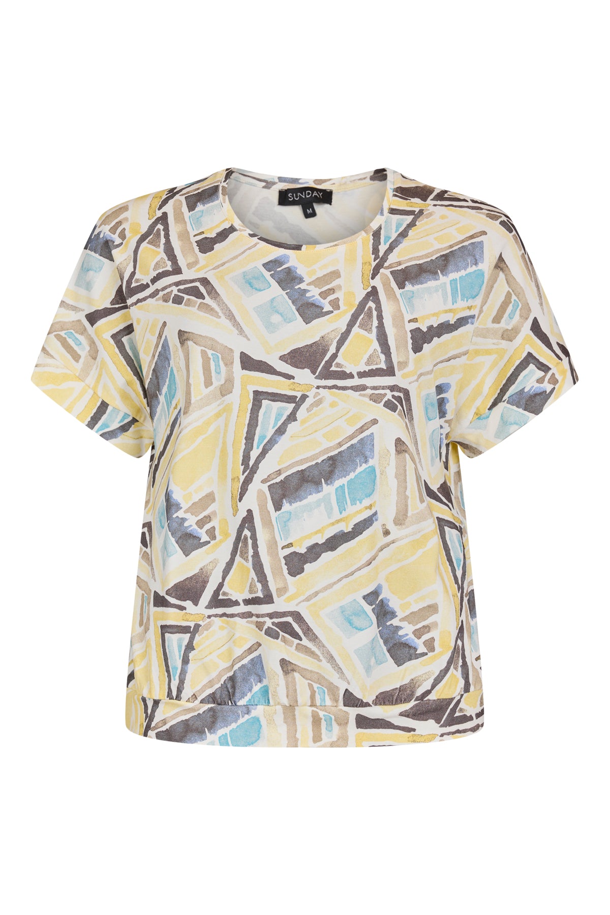 Sunday Lemon Abstract Print Top