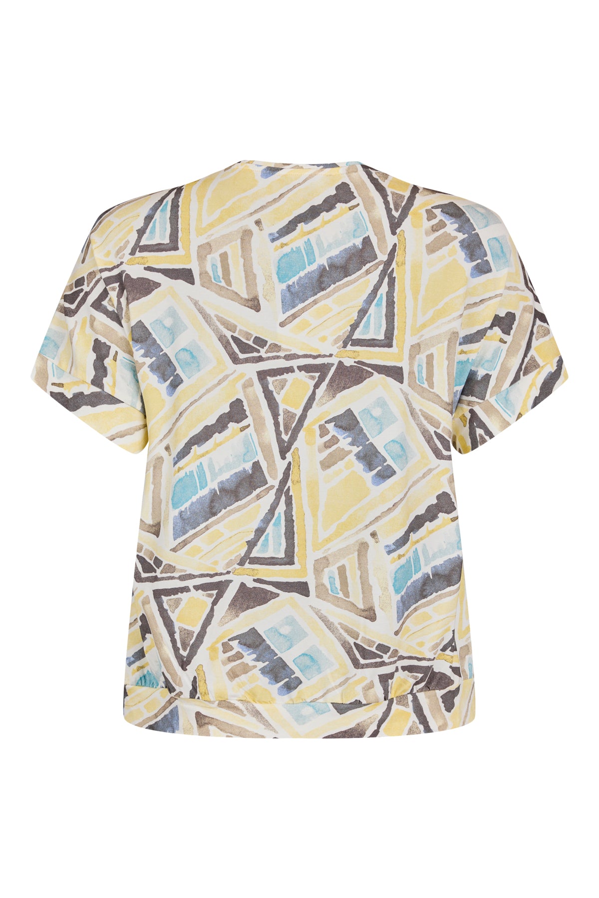 Sunday Lemon Abstract Print Top
