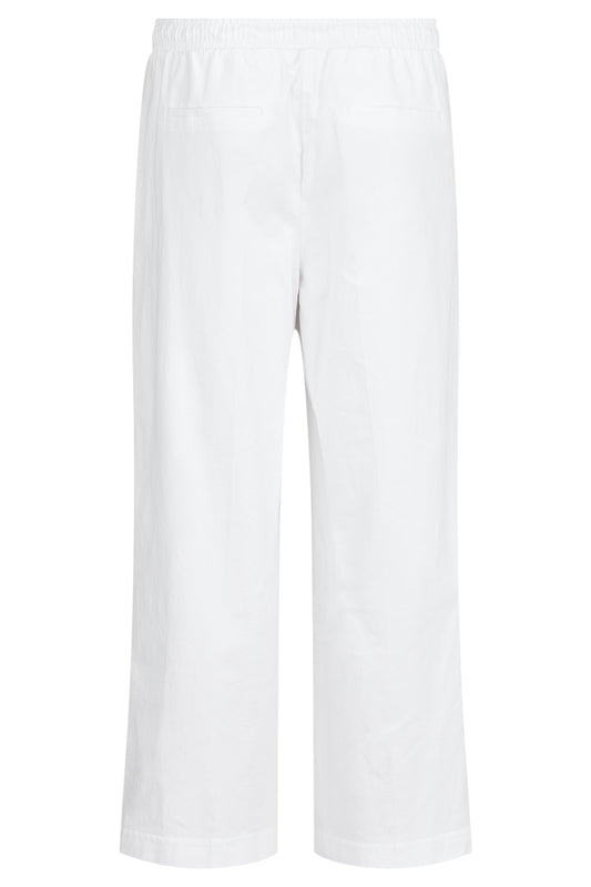 Robell Katie White Wide Leg Trousers
