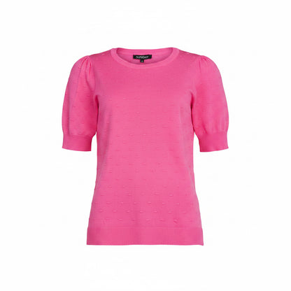 Sunday Fuchsia Short Sleeve Knit