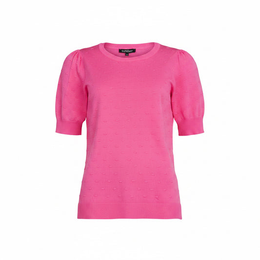 Sunday Fuchsia Short Sleeve Knit