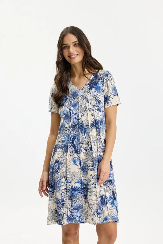Palm Tree Print Dress