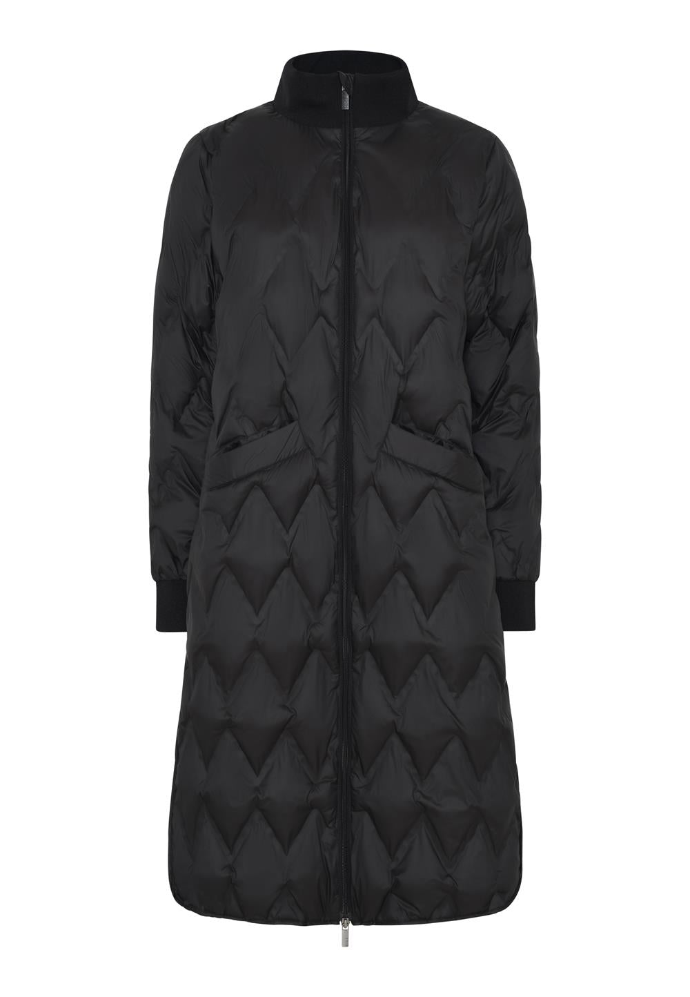 Black Long Quilted Jacket