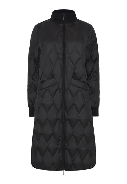 Black Long Quilted Jacket