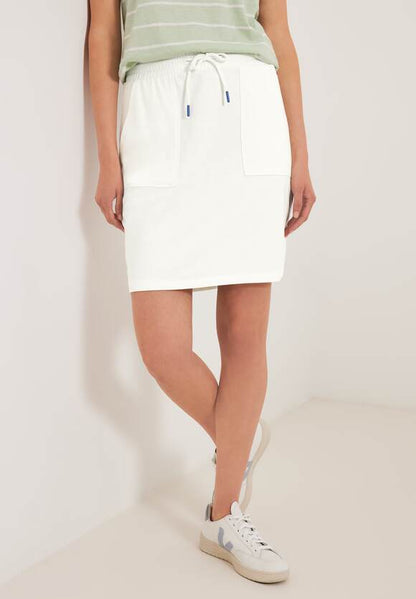 Cecil White Jersey Skirt