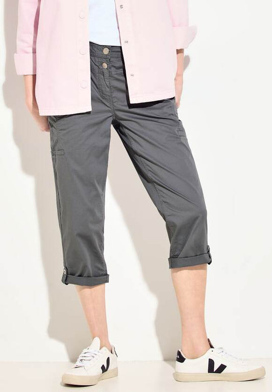 Cecil Soft Grey Papertouch 3/4 Trousers