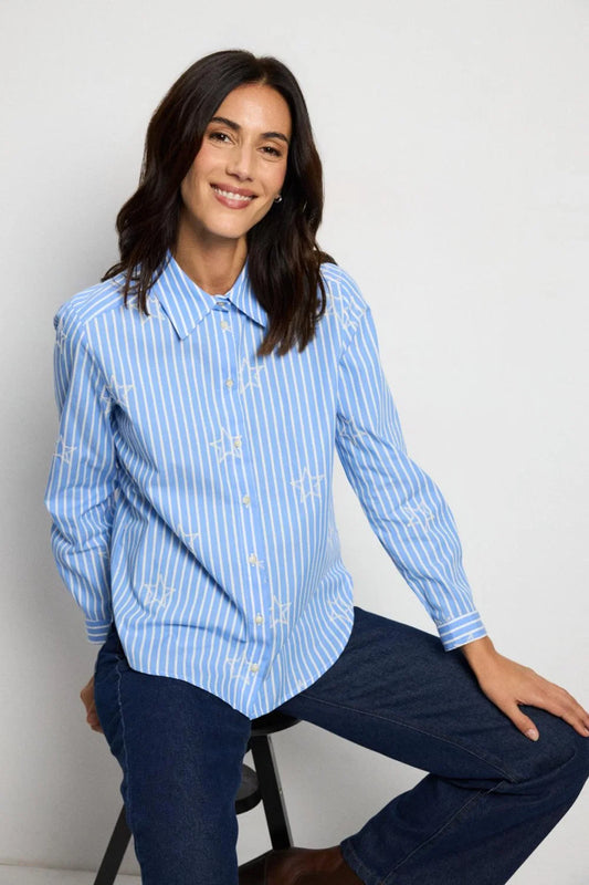 Tinta Adonella Blue Striped Shirt