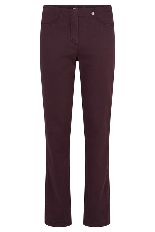 Robell Aubergine Bella Tencel Trousers